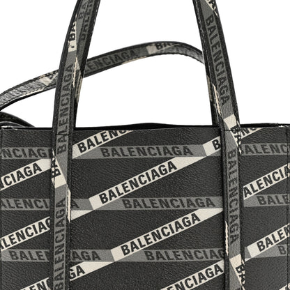 Balenciaga Coated Canvas Losange Monogram XXS Tote Black Grey 6 of 12