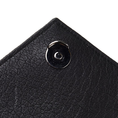 Saint Laurent Sheepskin Matelasse Chevron Monogram Medium College Bag Black 14 of 15