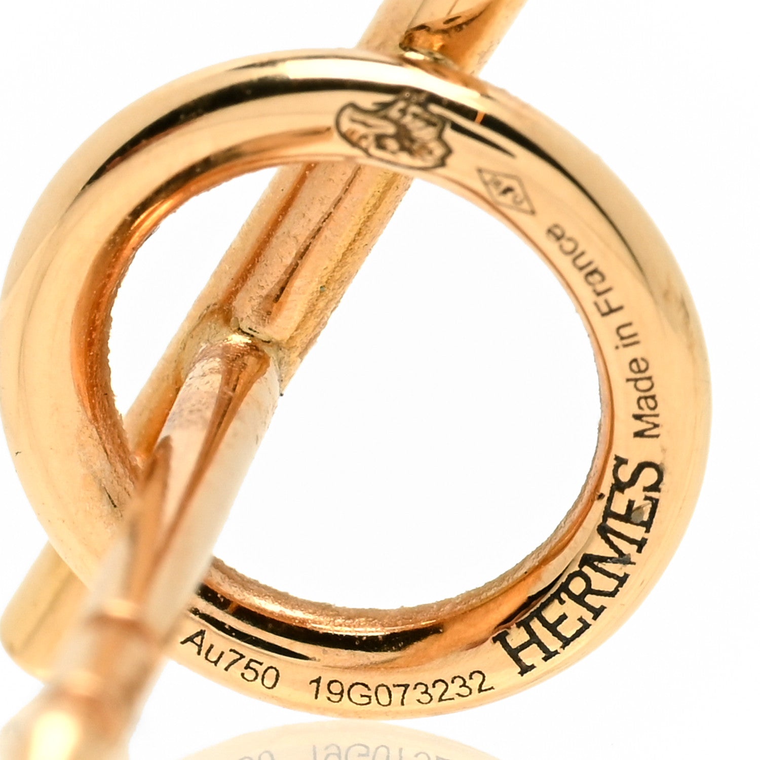 Hermes 18K Rose Gold PM Echappee Earrings 4 of 7