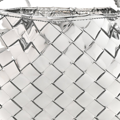 Bottega Veneta Mirror Laminated Nappa Intrecciato Mini Sardine Bag Silver 7 of 9