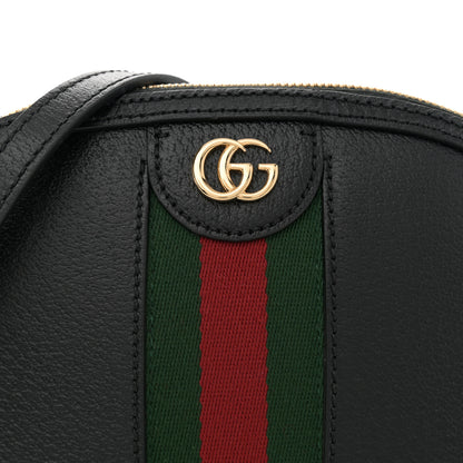 Gucci Calfskin GG Web Small Ophidia Dome Shoulder Bag Black 8 of 10