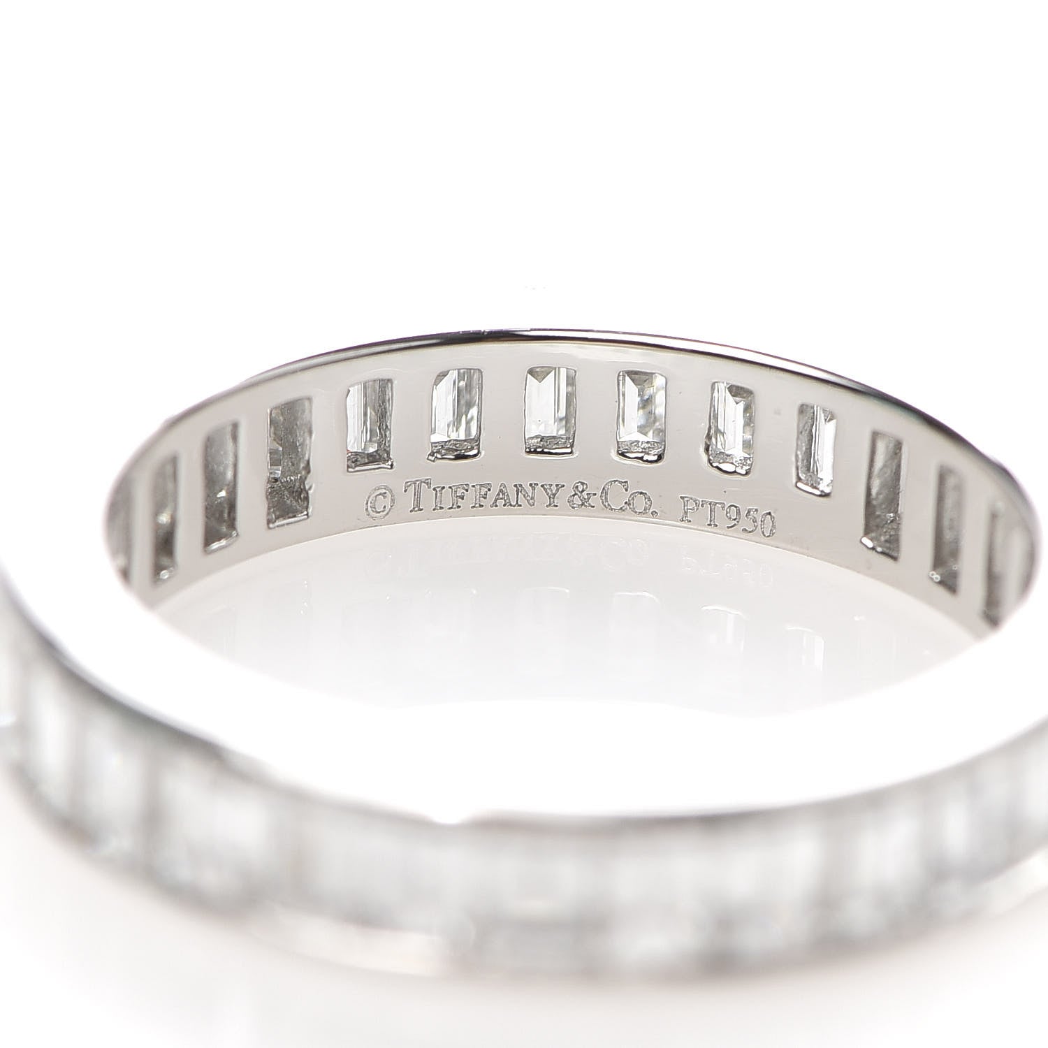 Tiffany Platinum Diamond 3mm Channel-Set Eternity Band Ring 51 5.75 4 of 5
