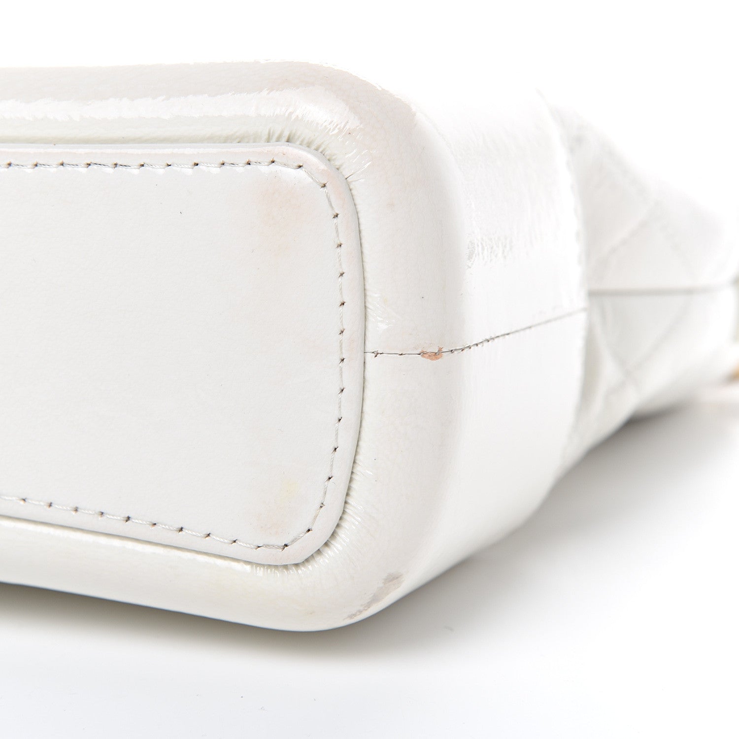 Chanel Aged Calfskin Quilted Medium Gabrielle Hobo White 11 of 18