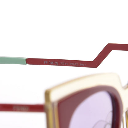 Fendi Cat Eye Orchidea Sunglasses FF 0117/S Red Green 6 of 6