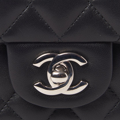 Chanel Lambskin Quilted Mini Square Flap Black 7 of 10