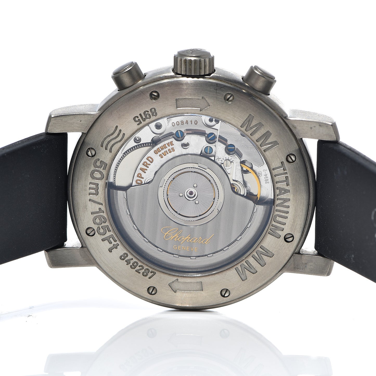 Titanium Rubber 39mm Mille Miglia Chronograph Automatic Watch Black