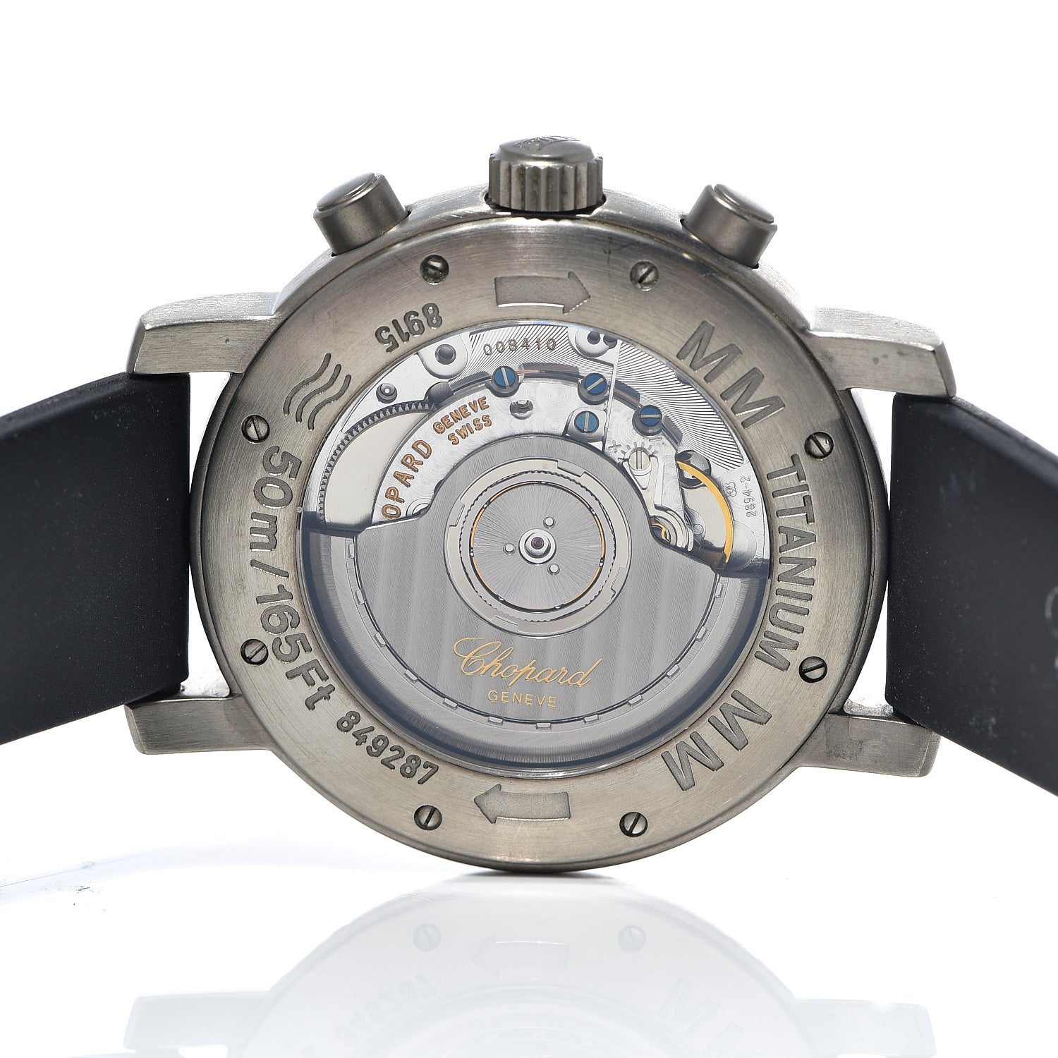 Chopard Titanium Rubber 39mm Mille Miglia Chronograph Automatic Watch Black 5 of 7
