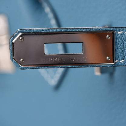 Hermes Togo Birkin 35 Blue Jean 30 of 36