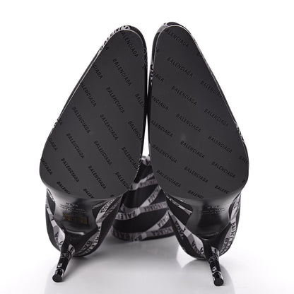 Balenciaga Spandex Losange Monogram 85mm Booties 38.5 Gris Black 6 of 8