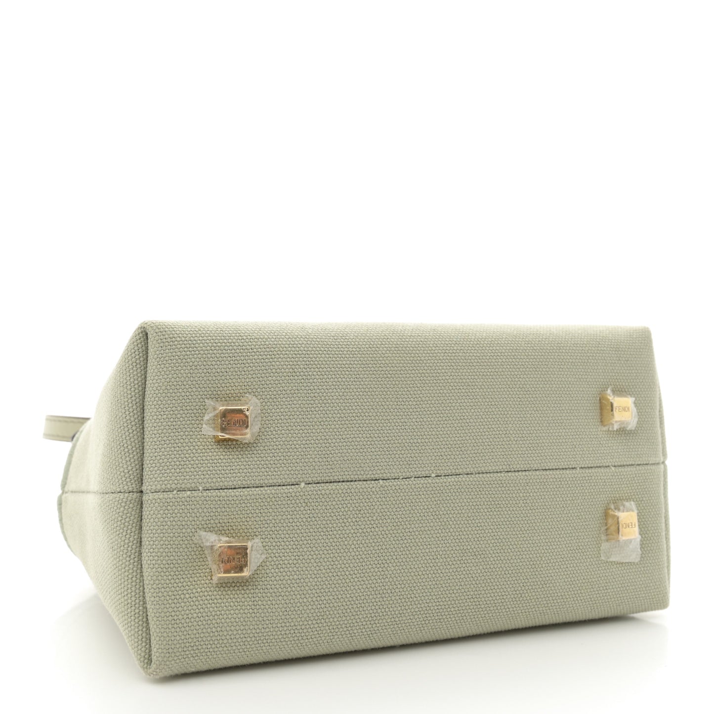 Canvas Vitello King Plexiglass Logo Embroidered Mini By The Way Top Handle Boston Bag Green Tea