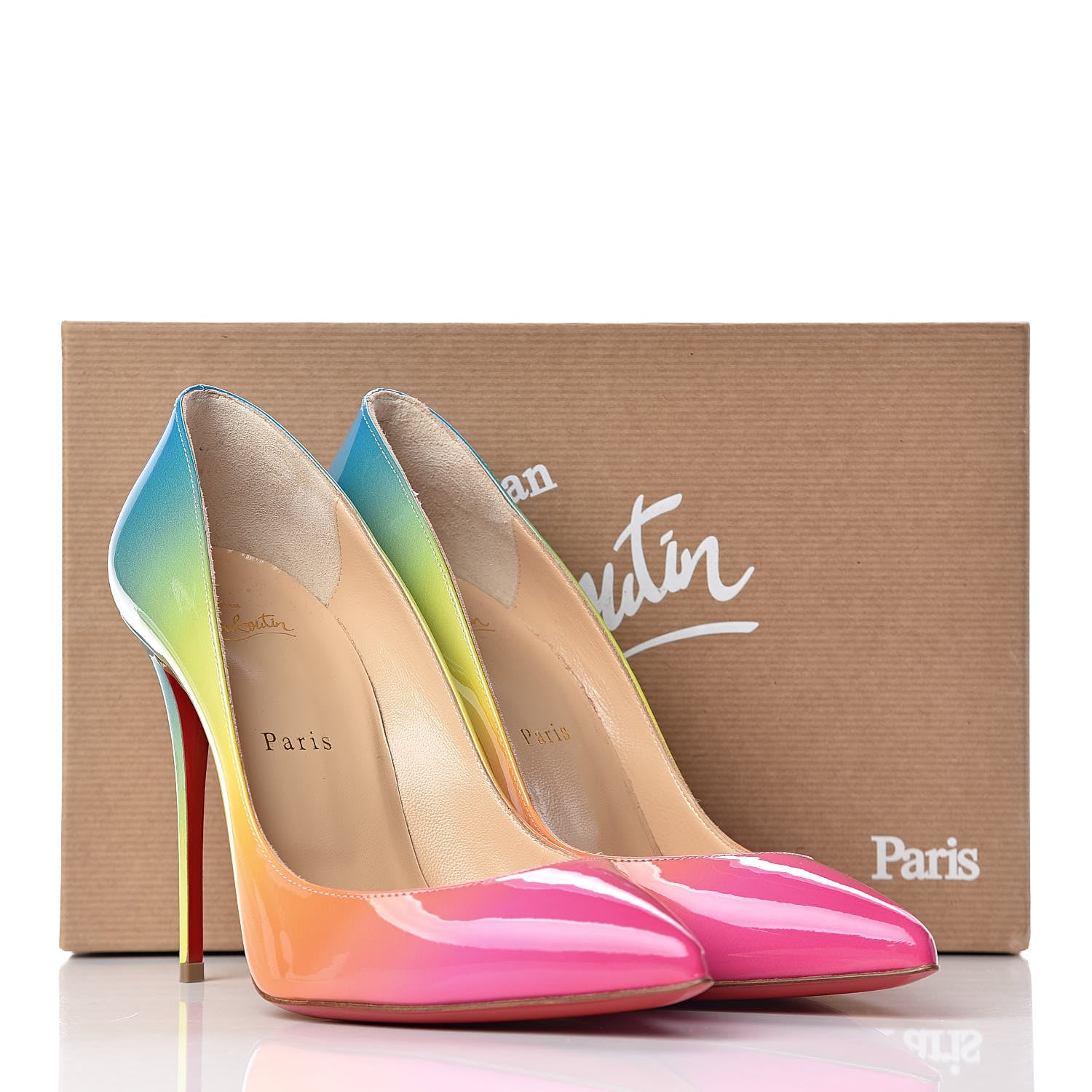 Christian Louboutin Patent Sunrise Pigalle Follies 100 Pumps 39.5 Multicolor 10 of 10