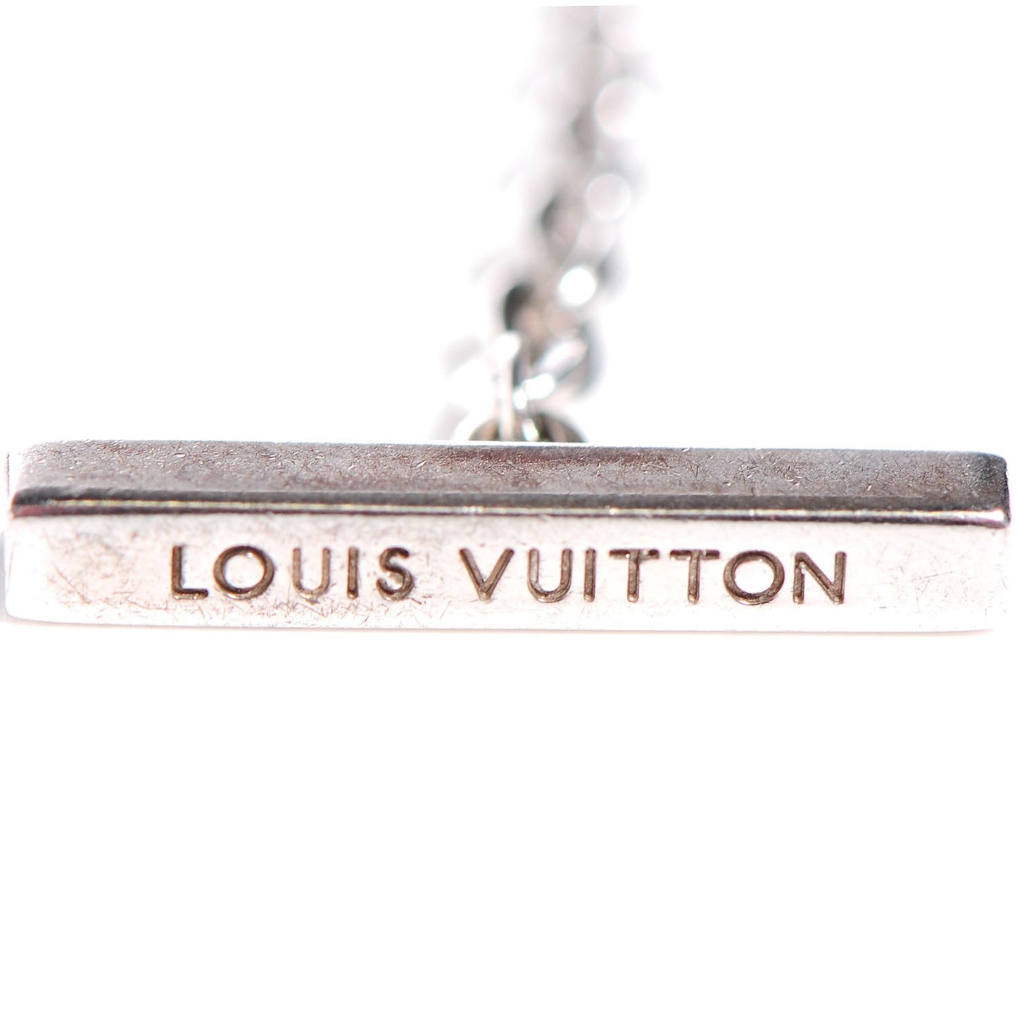 Mens Silver Geometrique V Toggle Necklace Turquoise