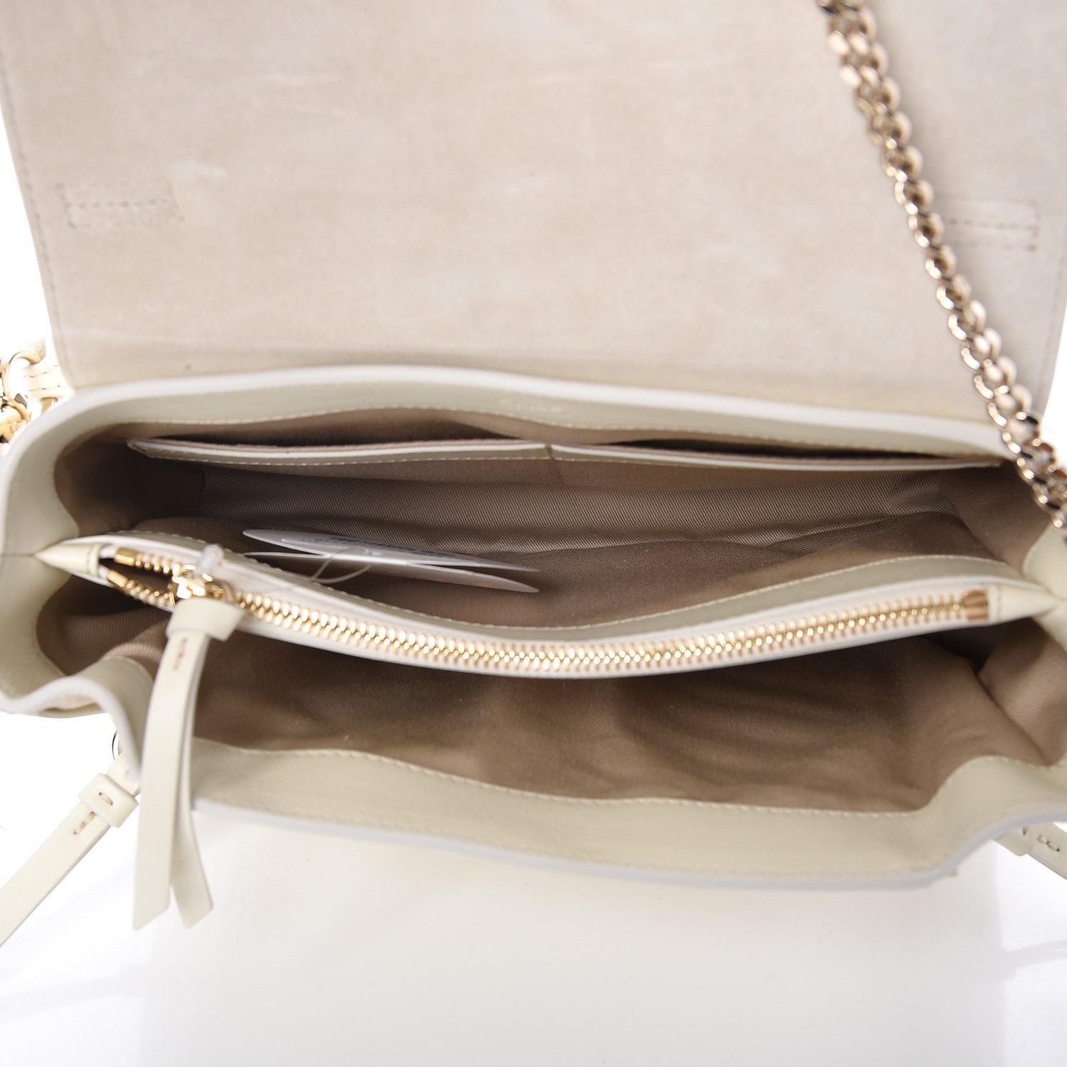 Chloe Smooth Calfskin Quilted Small Faye Day Shoulder Bag Natural White 5 of 7