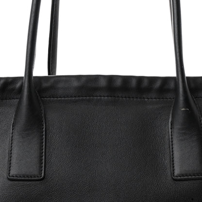 Celine Smooth Calfskin Cuir Triomphe Cabas Drawstring Black 8 of 11