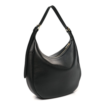 Celine Supple Calfskin Cuir Triomphe Medium Heloise Shoulder Bag Black 3 of 9