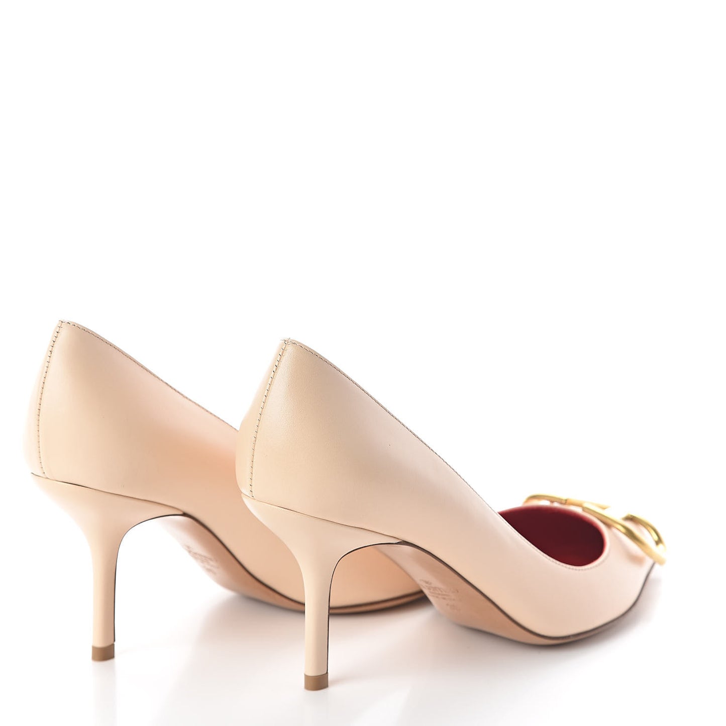 Calfskin Vlogo Signature 80mm Pumps 36 Beige