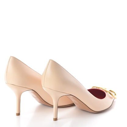 Valentino Garavani Calfskin Vlogo Signature 80mm Pumps 36 Beige 4 of 7