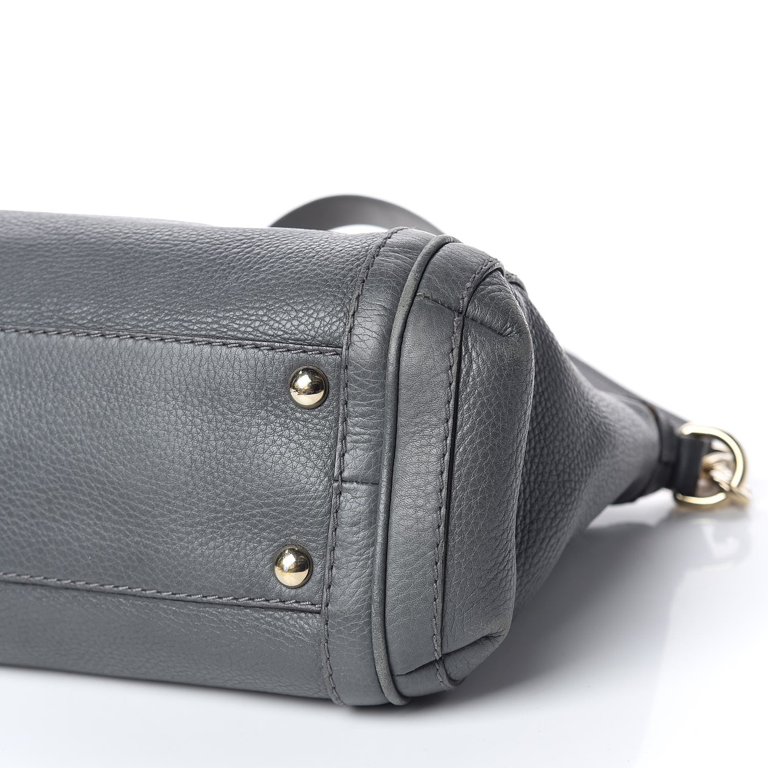 Gucci Pebbled Calfskin Small Bella Top Handle Bag Gray 7 of 17