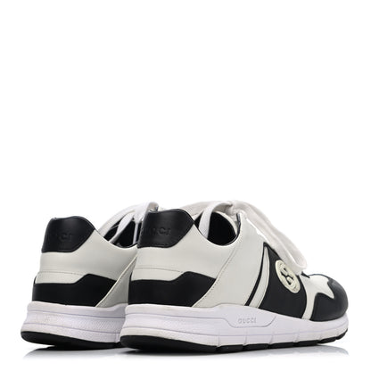 Gucci Calfskin Womens Interlocking G Sneakers 40 Black White 3 of 4