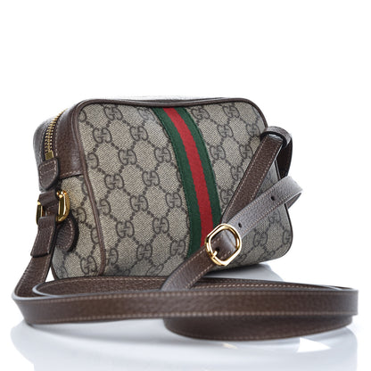 Gucci GG Supreme Monogram Web Mini Ophidia Shoulder Bag Brown 3 of 8
