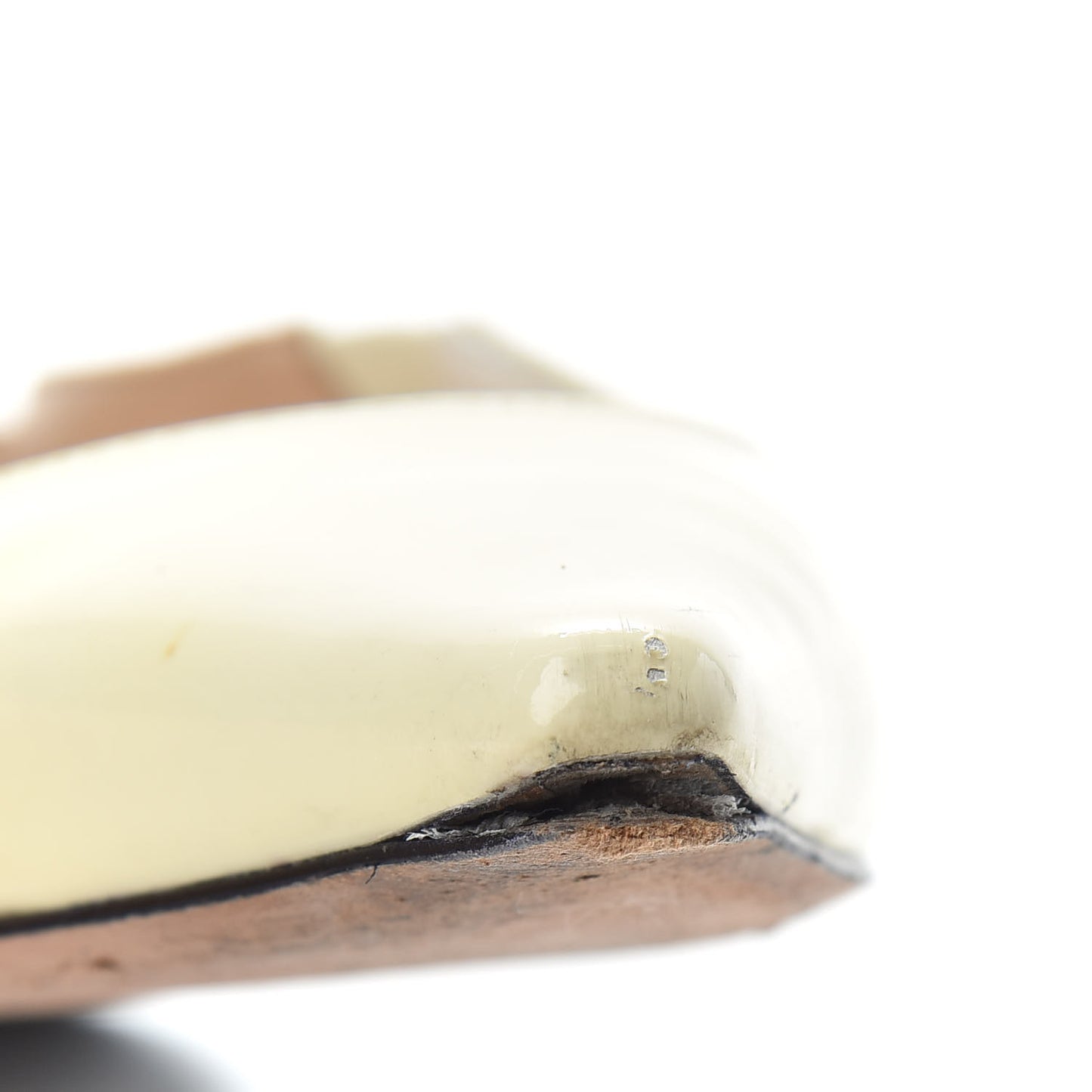 Patent Ribbon J'Adior Slingback Ballet Flats 36 Off White