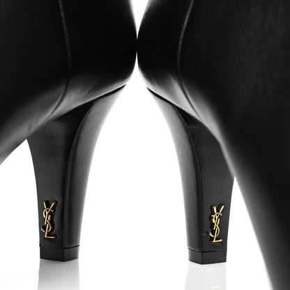 Saint Laurent Calfskin Jill Knee High Boots 39 Black 9 of 10