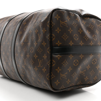 Louis Vuitton Monogram Macassar Keepall Bandouliere 55 7 of 10