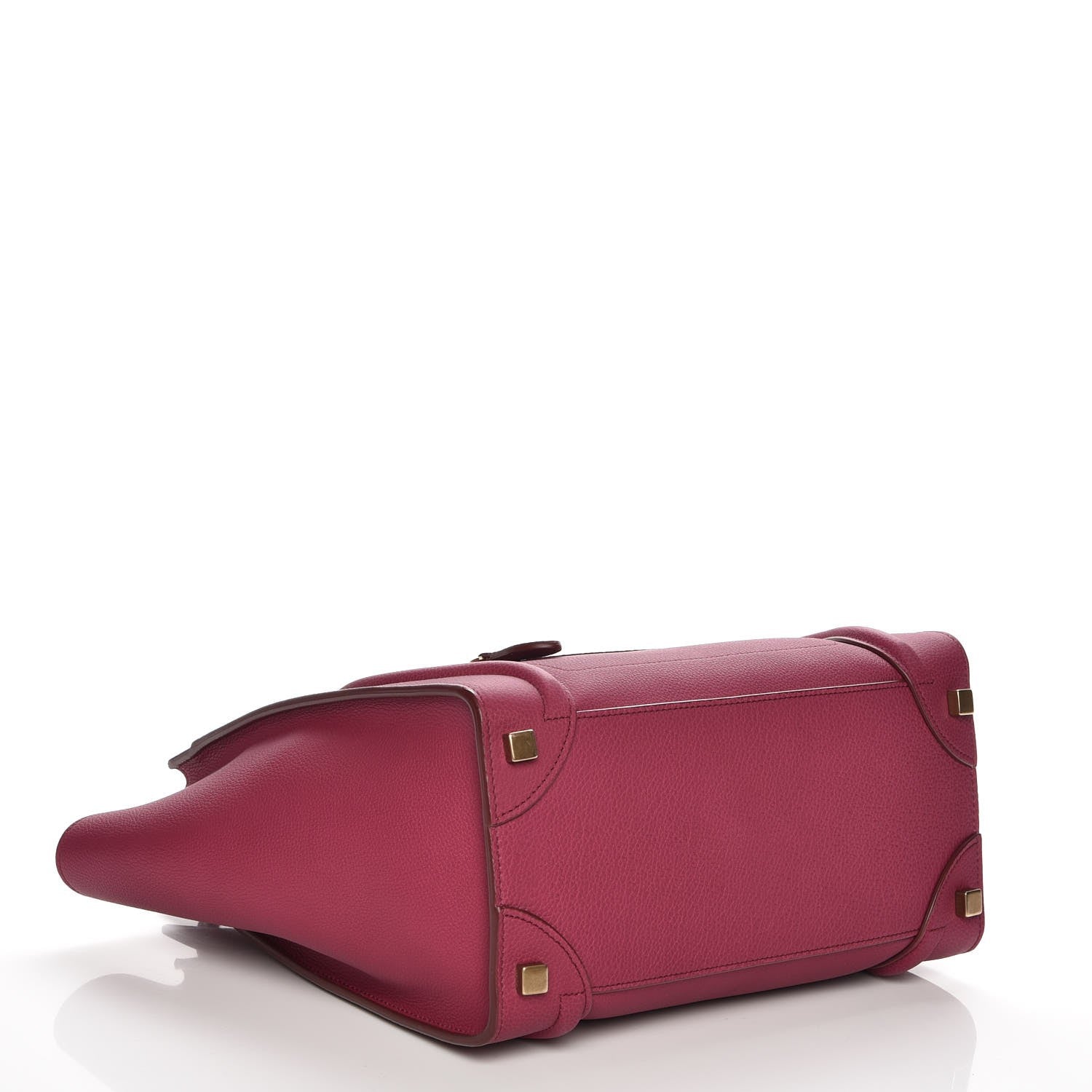 Celine Baby Drummed Calfskin Micro Luggage Plum 4 of 8