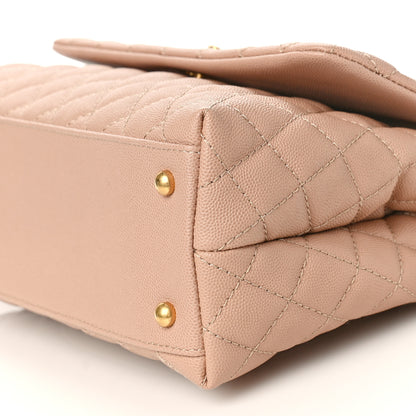 Chanel Caviar Quilted Small Coco Handle Flap Beige 9 of 9