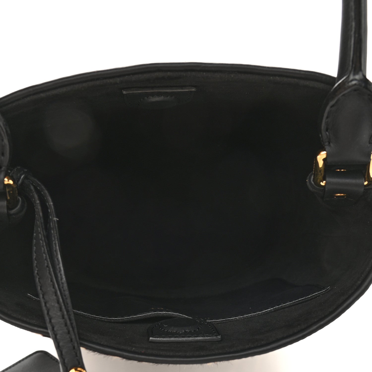 Burberry Prorsum Calf Hair Leopard Print The Bucket Bag Black 8 of 9