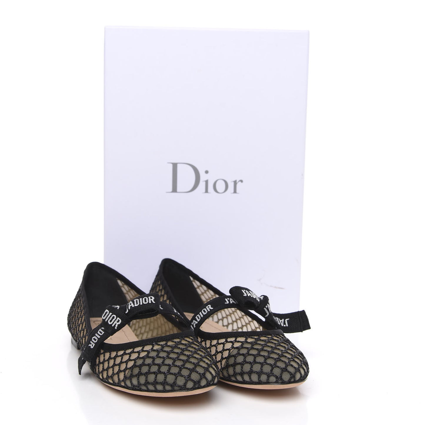 Resille Ribbon Miss J'Adior Ballet Flat 39 Black