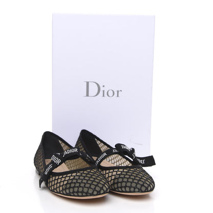 Christian Dior Resille Ribbon Miss J'Adior Ballet Flat 39 Black 8 of 8