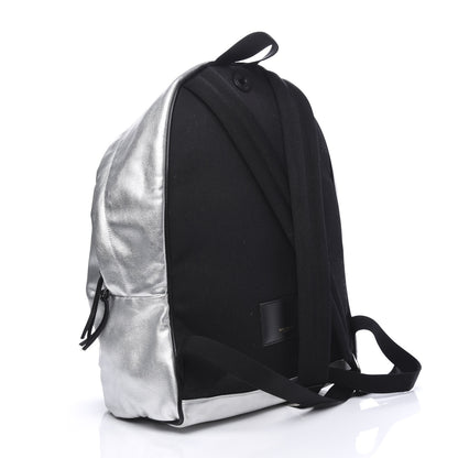 Saint Laurent Nylon Metallic Hunting Backpack Silver 2 of 13