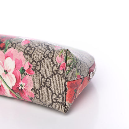 Gucci GG Supreme Monogram Blooms Large Pouch Cosmetic Case Beige Multicolor Dry Rose 9 of 9