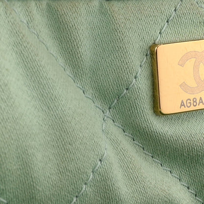 Chanel Shiny Calfskin Quilted Small Chanel 22 Light Green 8 of 11