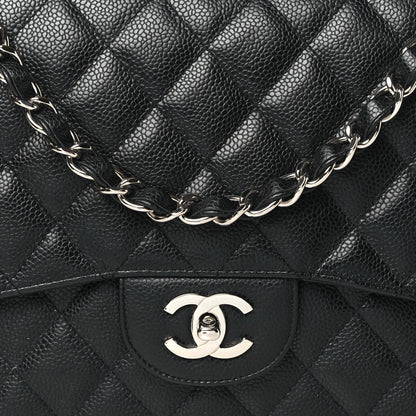 Chanel Caviar Quilted Jumbo Single Flap Black 8 of 10
