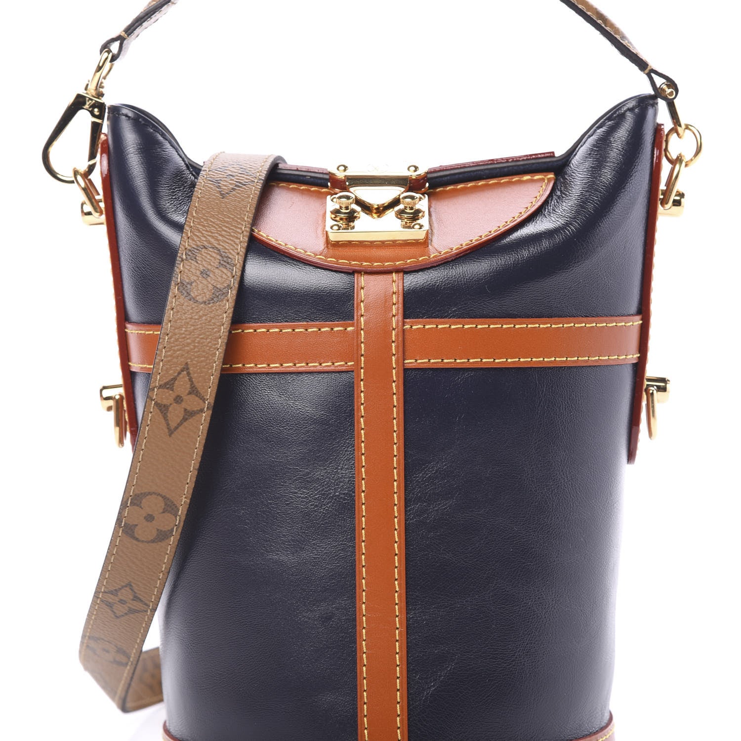 Louis Vuitton Calfskin Duffle Bag Navy 7 of 11