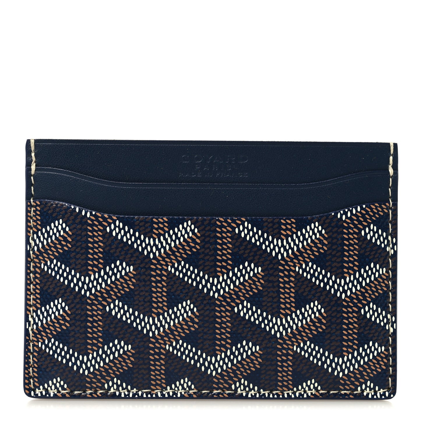 Goyardine Saint Sulpice Card Holder Navy