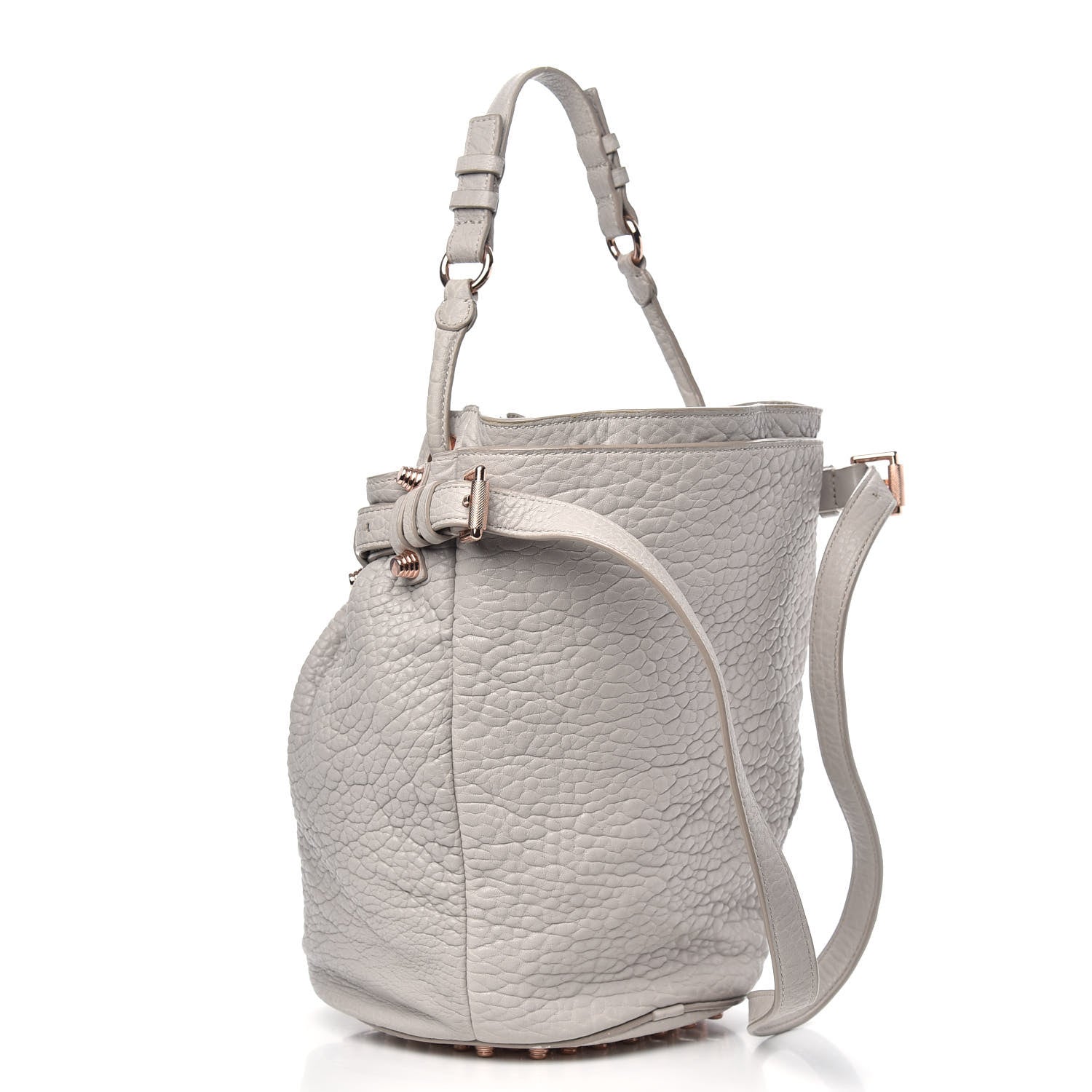 Alexander Wang Pebbled Lambskin Diego Bucket Bag Oyster 3 of 10