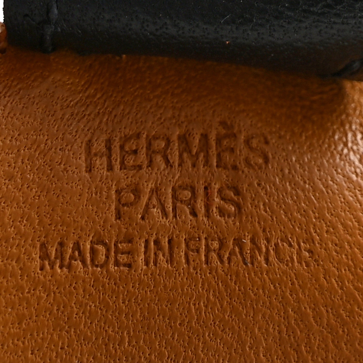 Hermes Milo Lambskin Grigri Rodeo Bag Charm PM Sesame Craie Black 3 of 5