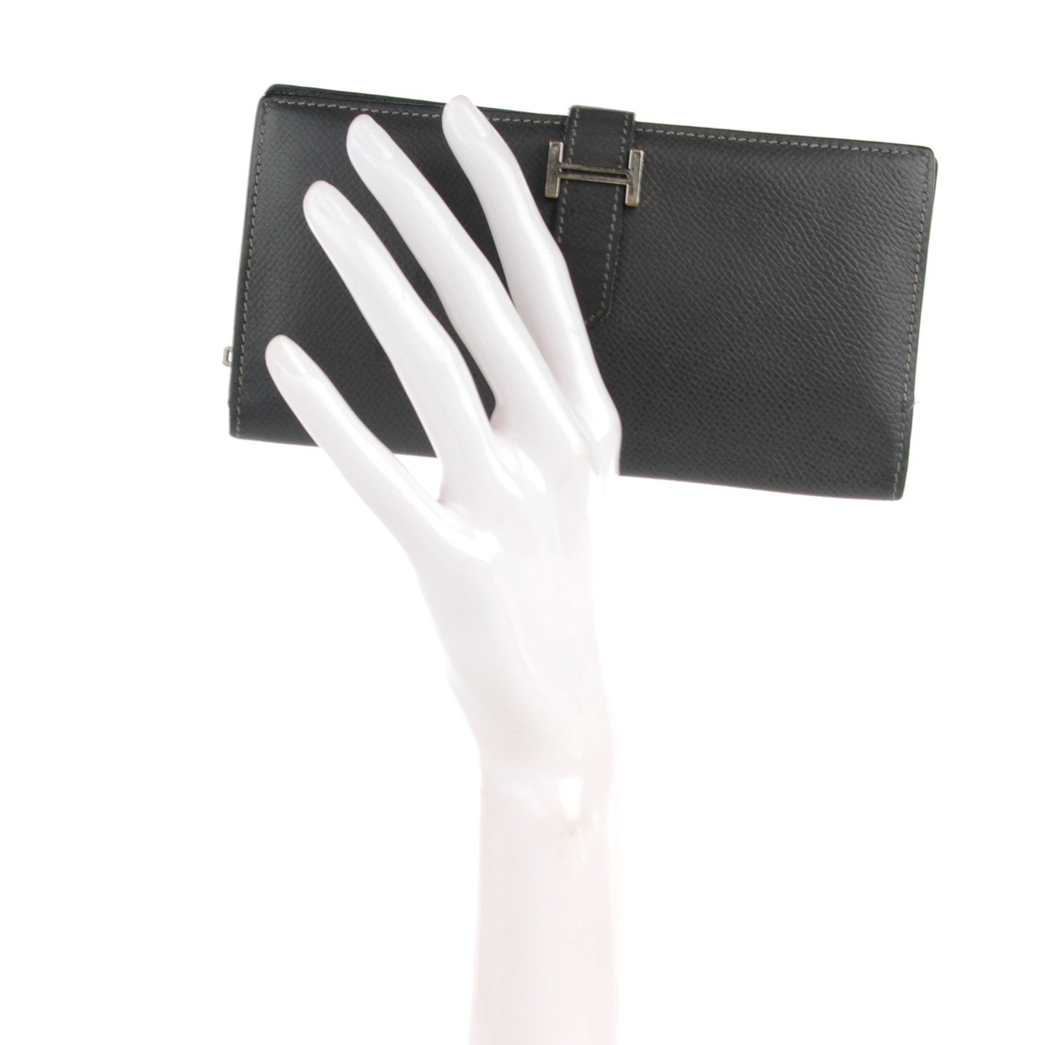 Hermes Epsom Bearn Gusset Wallet Graphite 6 of 13