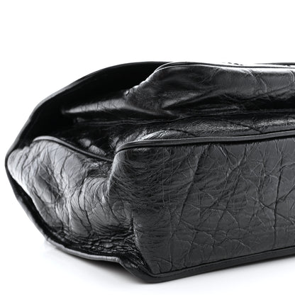 Saint Laurent Crinkled Calfskin Matelasse Monogram Large Niki Chain Satchel Black 9 of 11