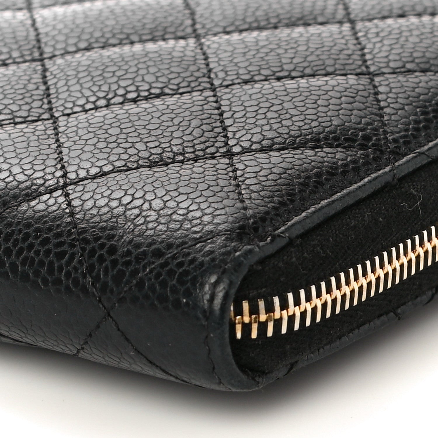 Chanel Caviar Quilted Large Zip Around Organizer Wallet Black 10 of 12