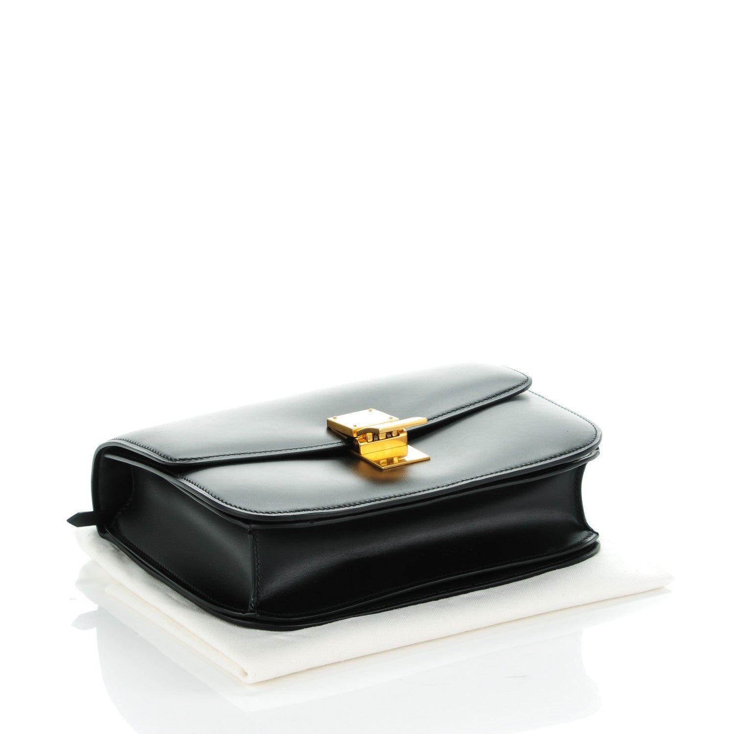 Celine Box Calfskin Medium Classic Box Flap Bag Black 4 of 7