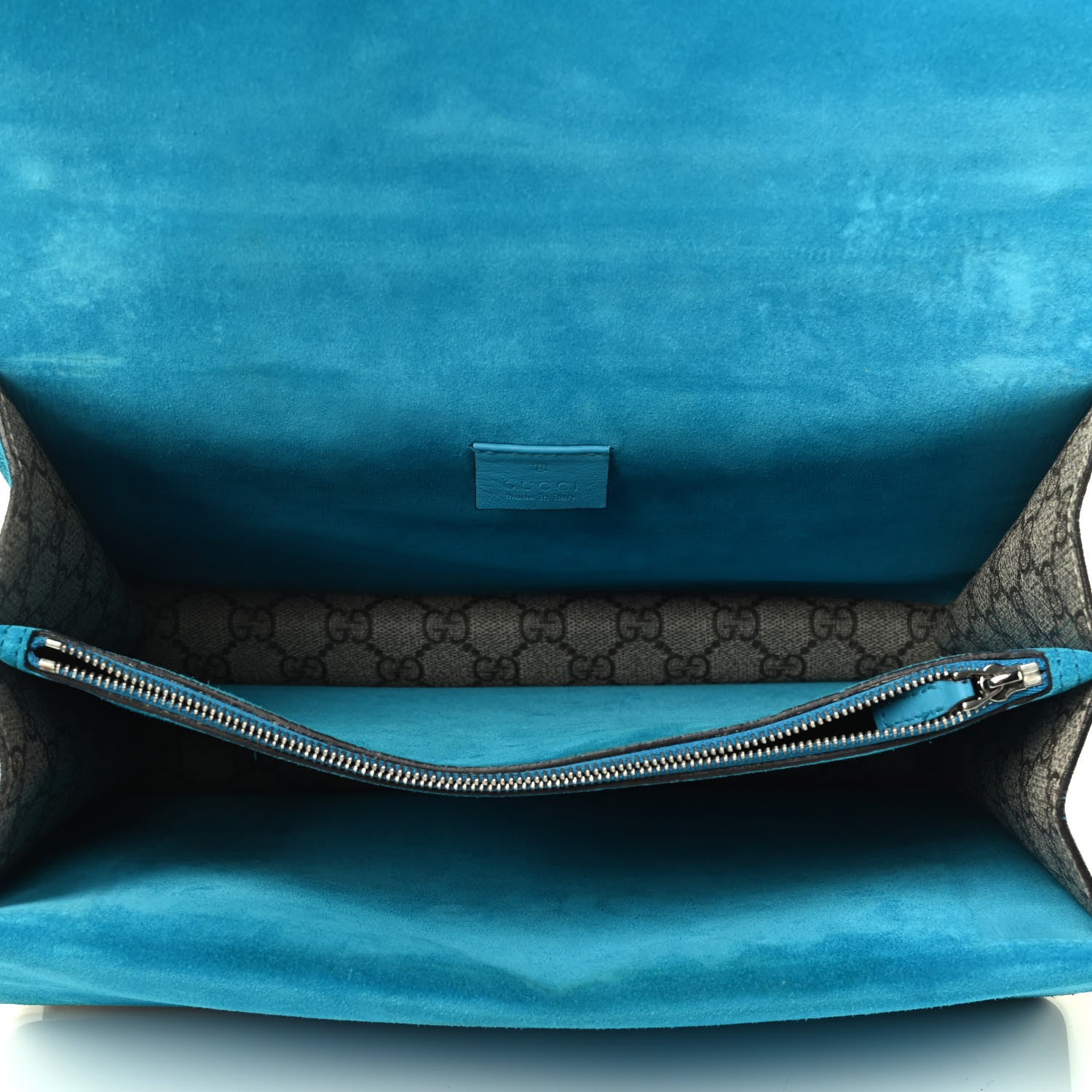 Gucci GG Supreme Monogram Bee Snake Embroidered Medium Dionysus Shoulder Bag Blue 3 of 3