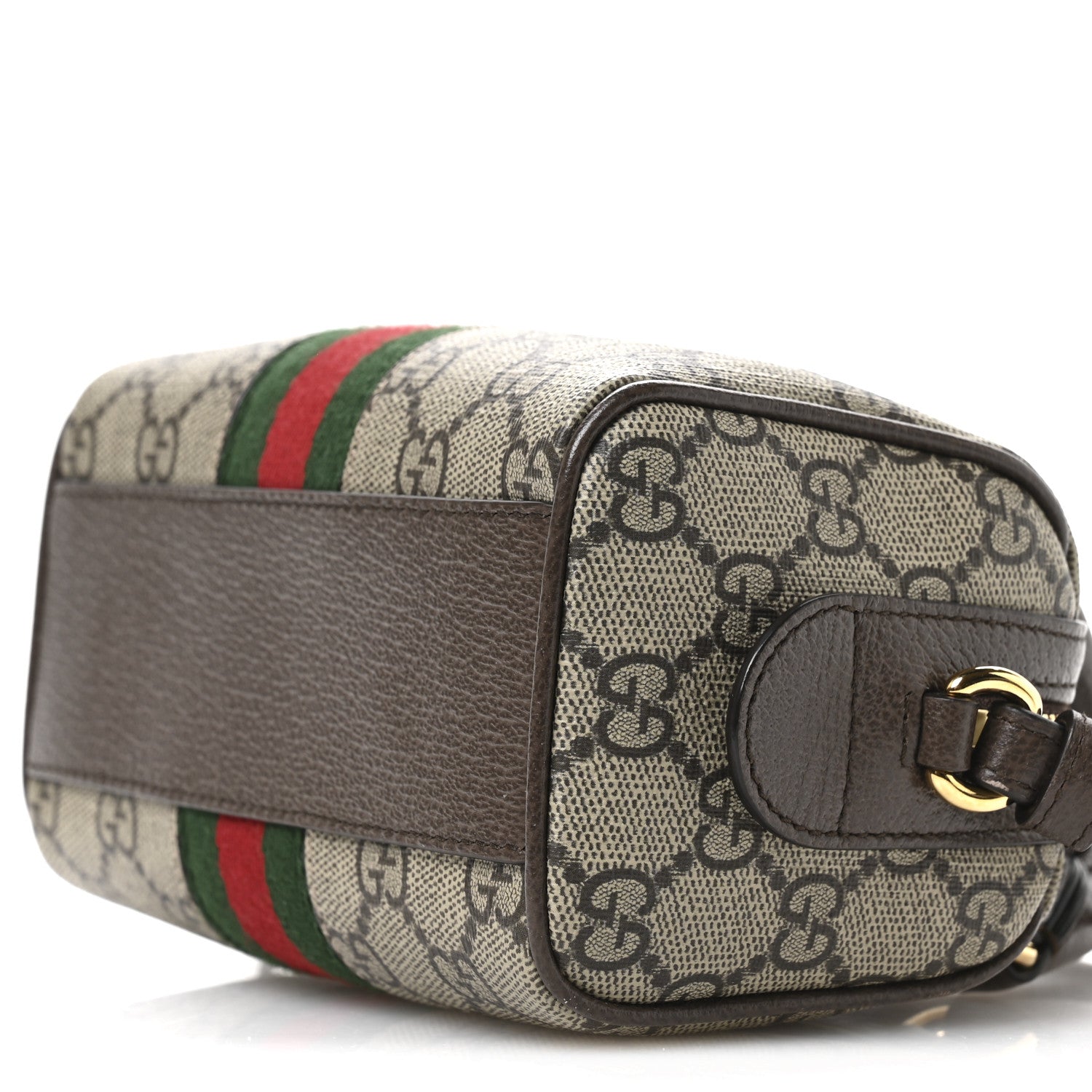 Gucci GG Supreme Monogram Textured Dollar Calfskin Web Super Mini