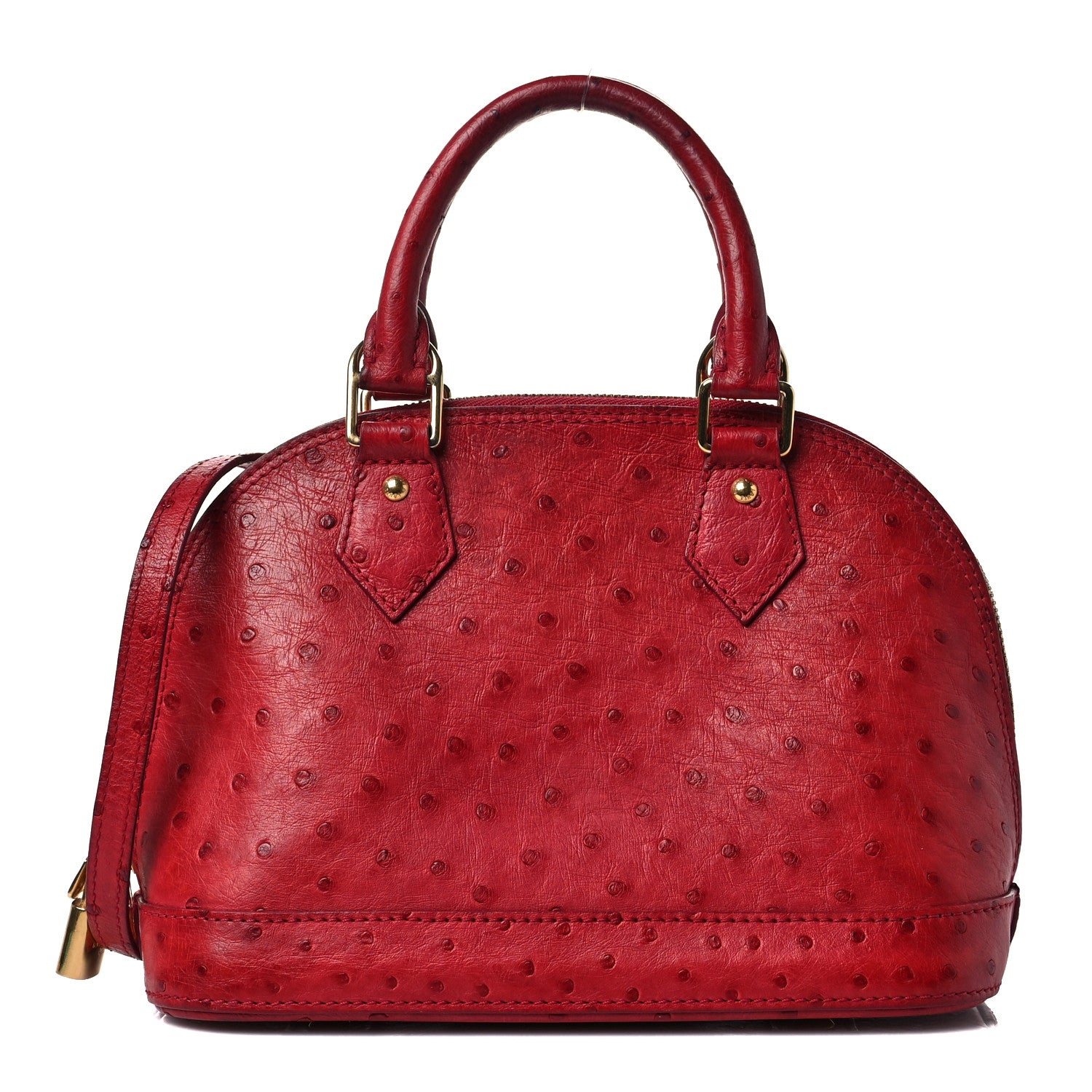 Louis Vuitton Ostrich Alma BB Red 1 of 5