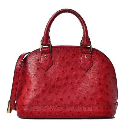 Louis Vuitton Ostrich Alma BB Red 1 of 5