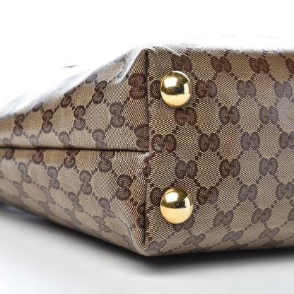 Gucci Crystal Monogram Large Babouska Vertical Shopping Tote Brown 8 of 10