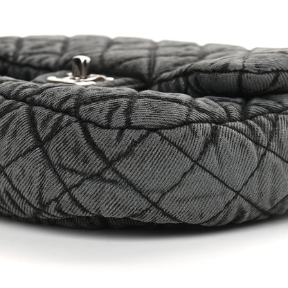 Chanel Washed Denim Quilted Small Denimpression Flap Grey Black 9 of 9